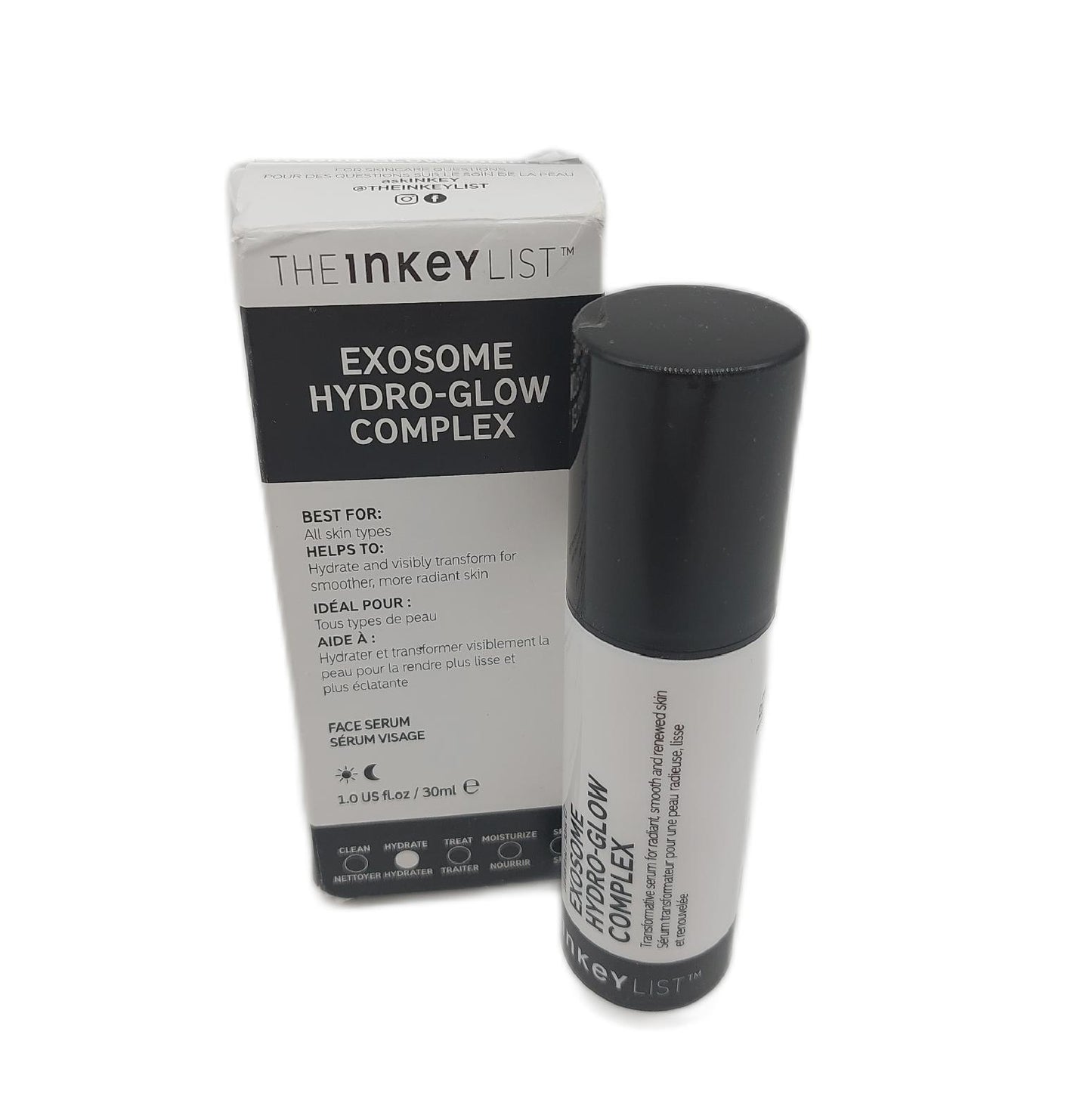 INKEY Liste Gesichtsserum Hautpflege Exosome Hydro Glow Komplex für strahlendes Gesicht