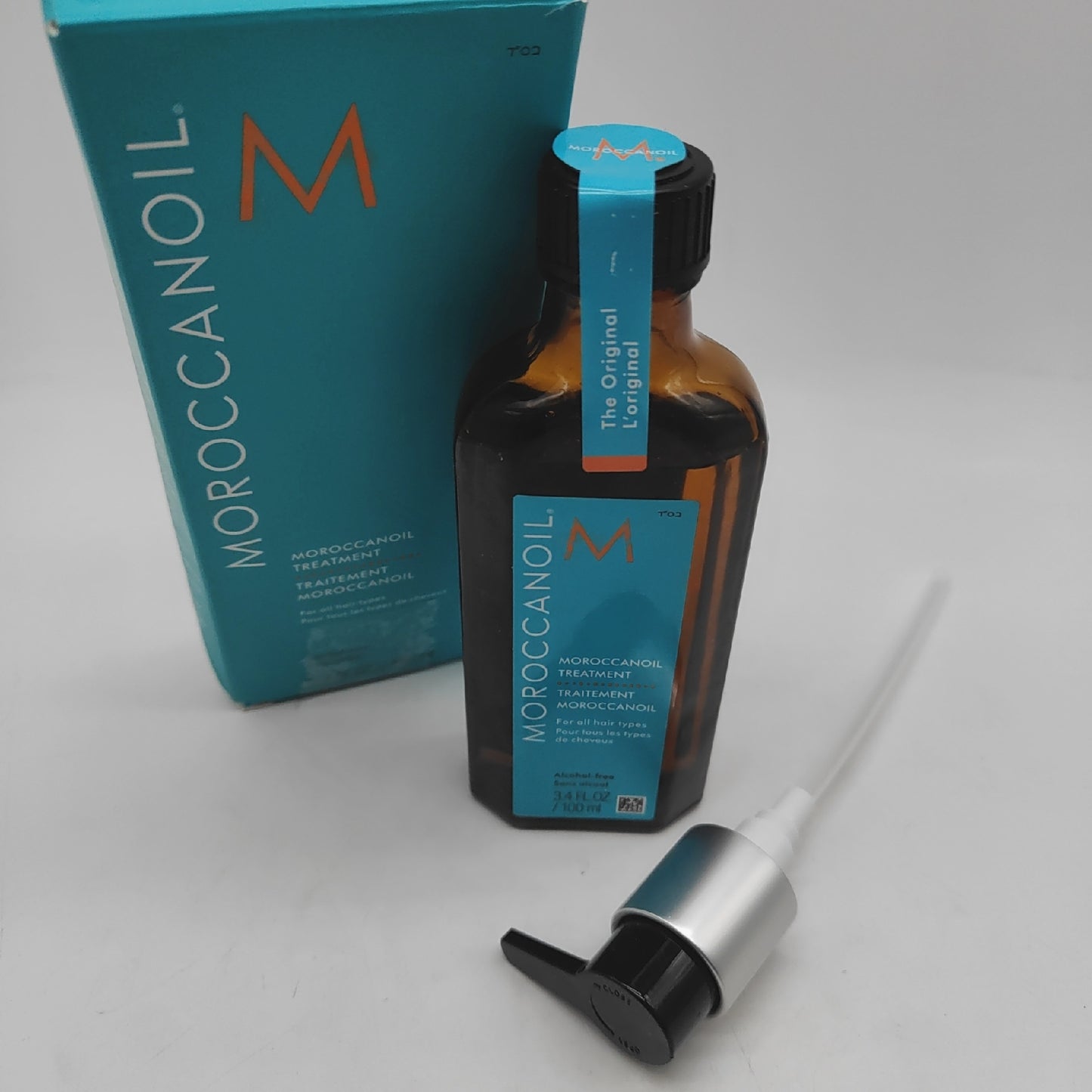 Moroccanoil Behandlung Argan Öl Original Haaröl geöffnet gut gefüllt