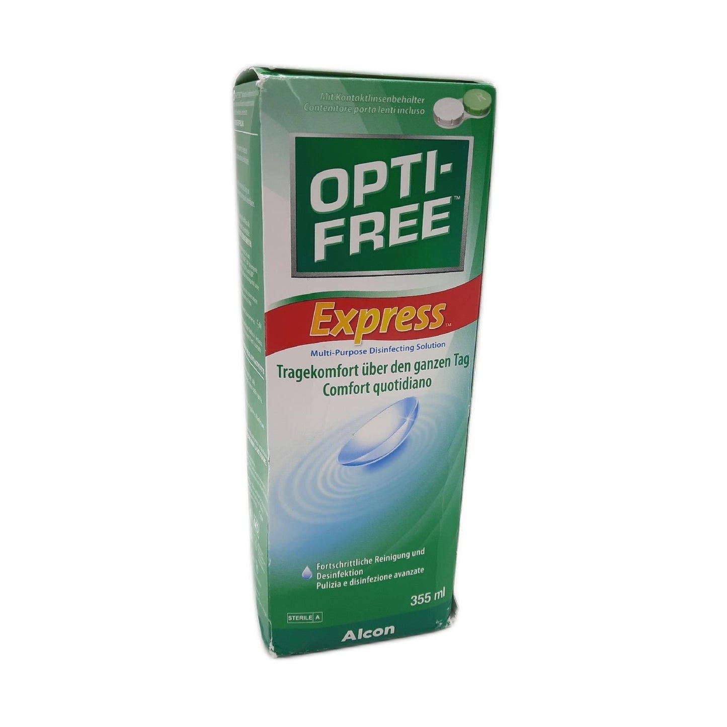 Opti Free Kontaktlinsenlösung Reinigung Pflege Express Einzelflasche 355 ml Gesundheit