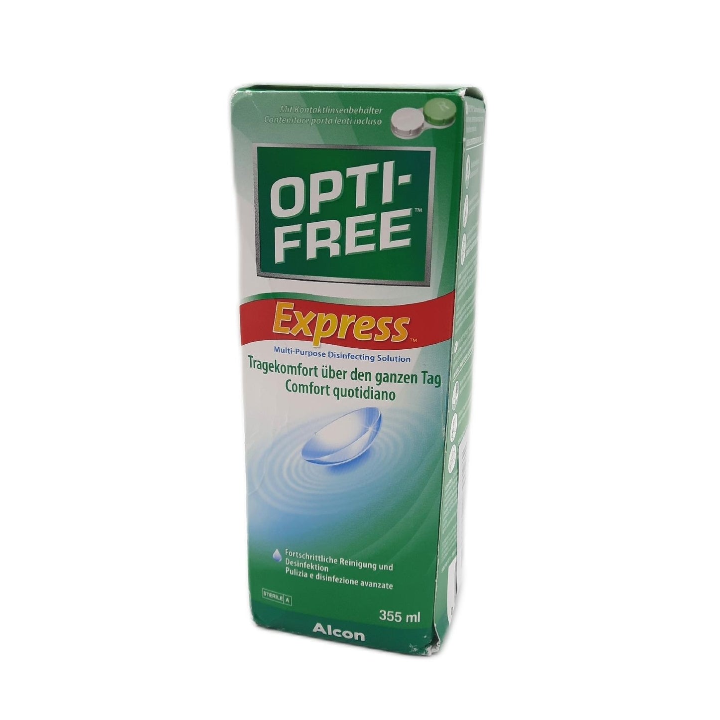 Opti Free Kontaktlinsenlösung Reinigung Pflege Express Einzelflasche 355 ml Gesundheit