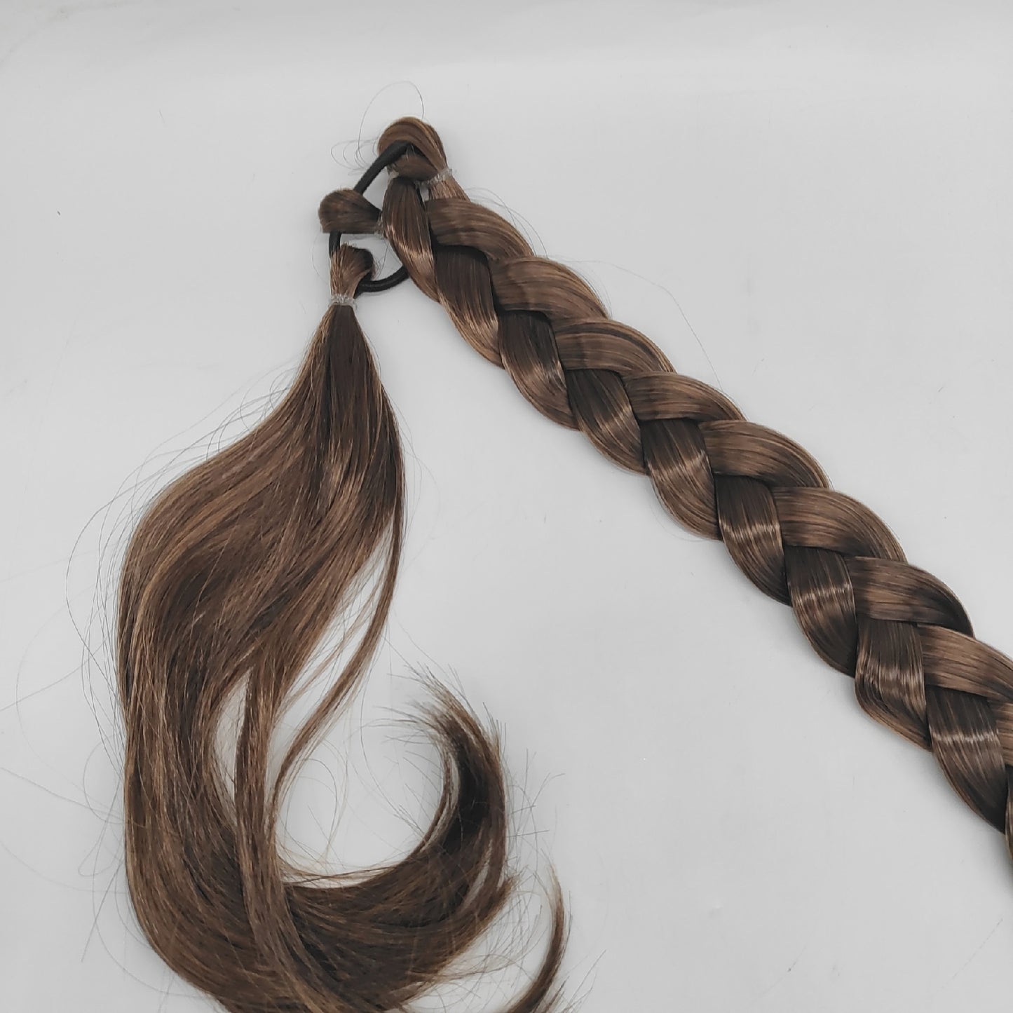 Wekuw Haarverlängerungen Haarpflege Brown Pferdeschwanz Zopf Extensions natürlich lang