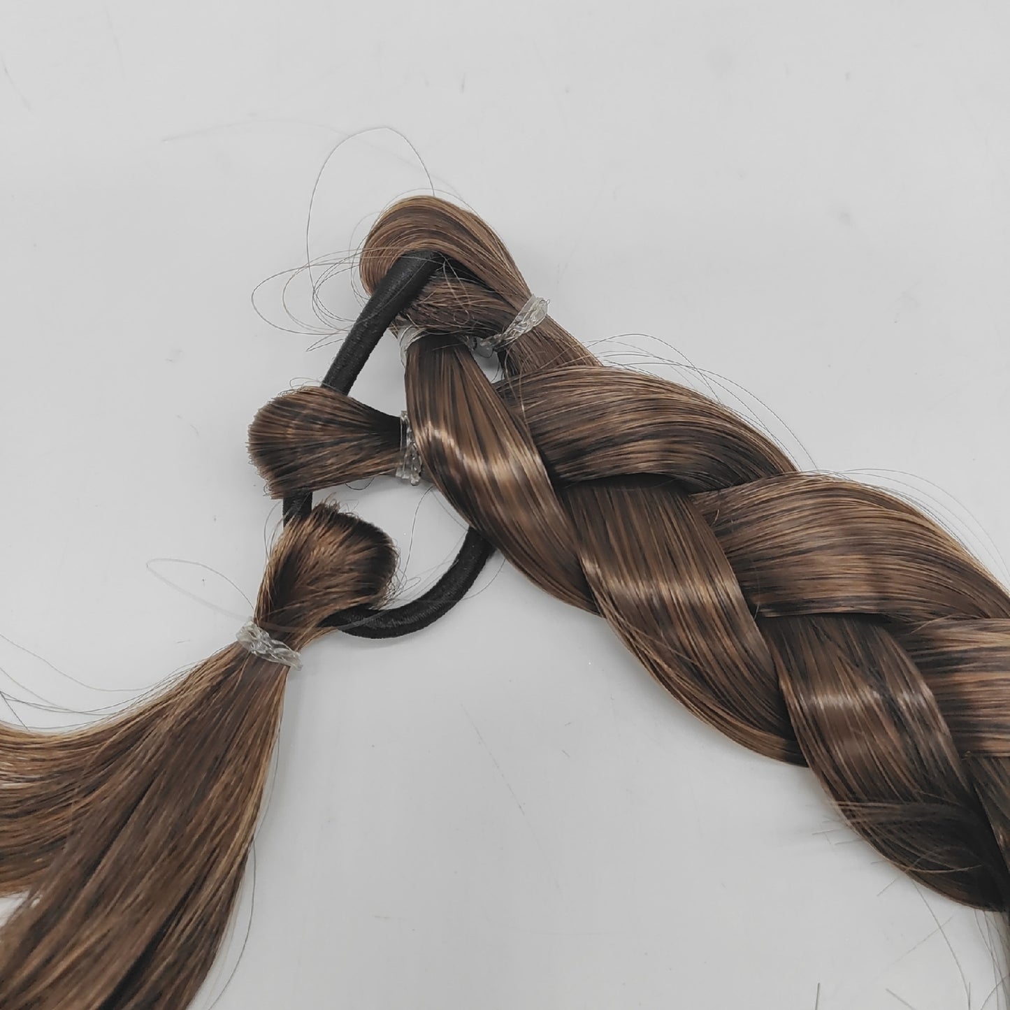Wekuw Haarverlängerungen Haarpflege Brown Pferdeschwanz Zopf Extensions natürlich lang