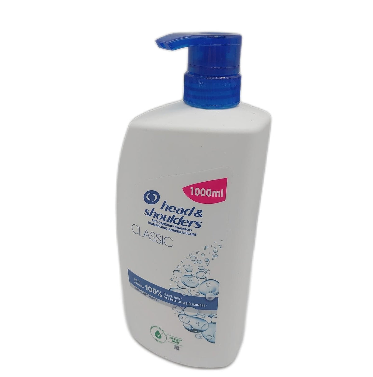 Head & Shoulders Classic Anti-Schuppen-Shampoo mit Pumpe, 1000 ml, für den täglichen Gebrauch, bis zu 100% der Schuppen entfernt, klinisch nachgewiesen.