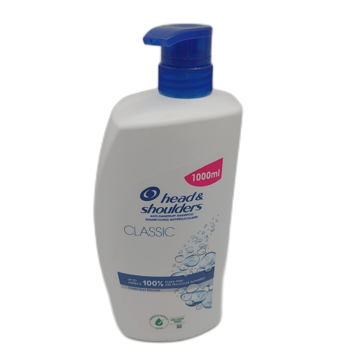 Head & Shoulders Classic Anti-Schuppen-Shampoo mit Pumpe, 1000 ml, für den täglichen Gebrauch, bis zu 100% der Schuppen entfernt, klinisch nachgewiesen.
