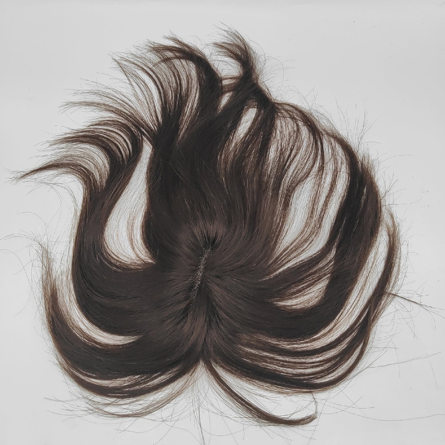 Handgenähte Haarteile Damen Echthaar Pony Frisuren Haarglatt Styling Trends
