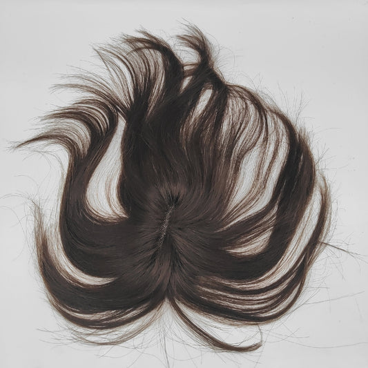 Handgenähte Haarteile Damen Echthaar Pony Frisuren Haarglatt Styling Trends
