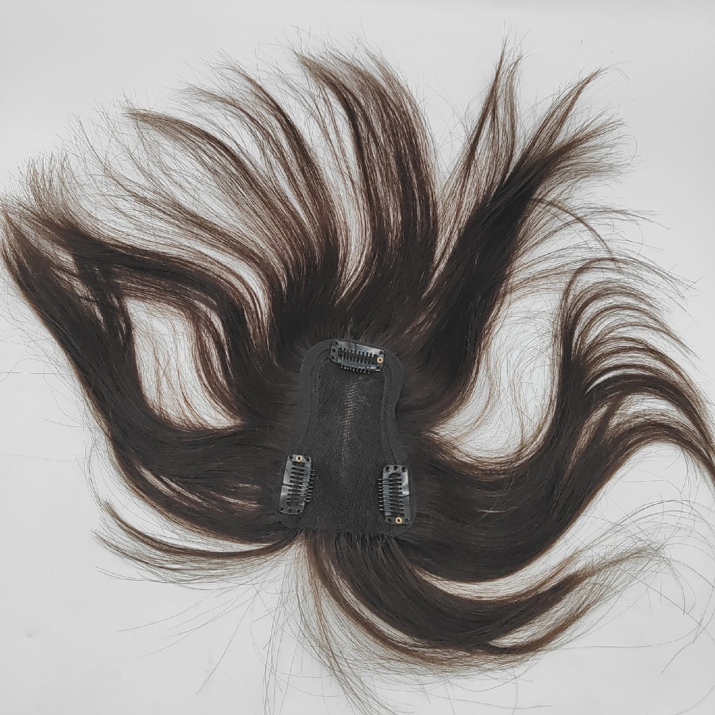 Handgenähte Haarteile Damen Echthaar Pony Frisuren Haarglatt Styling Trends