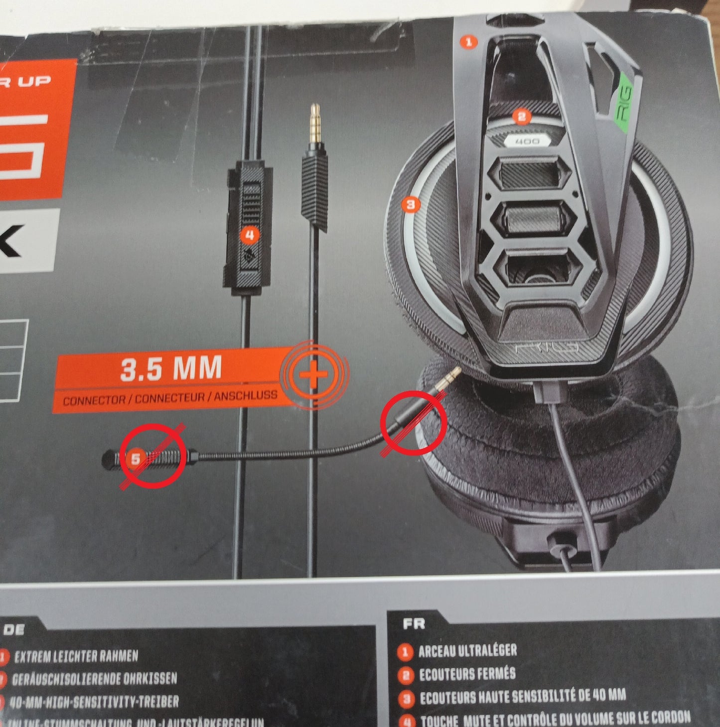 Nacon RIG Cuffie Gaming RIG 400 HX Atmos XBOX One Serie X Mikro