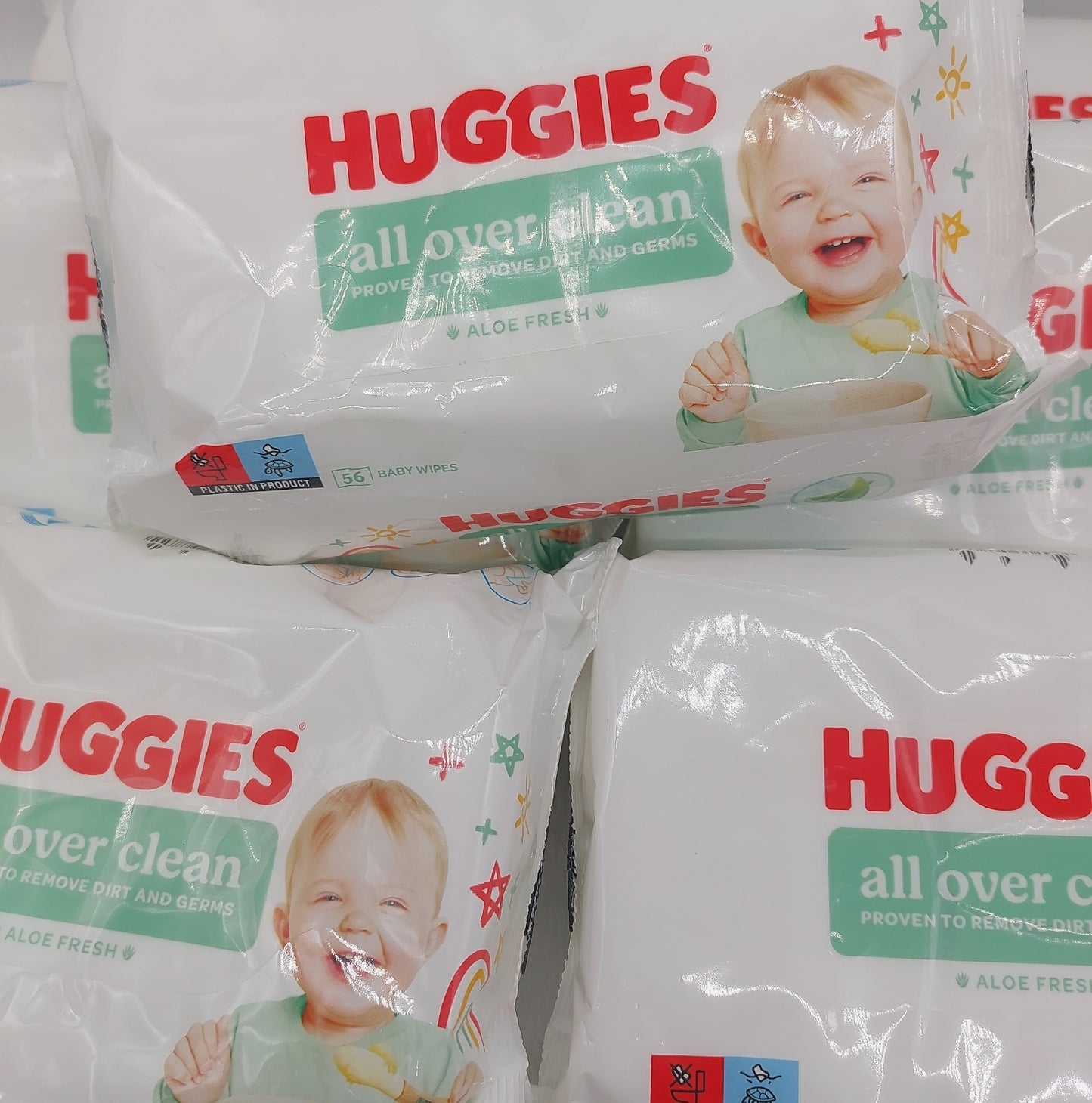 Huggies Baby-Feuchttücher All Over Clean den ganzen Körper Dezent frisch 10 x 56