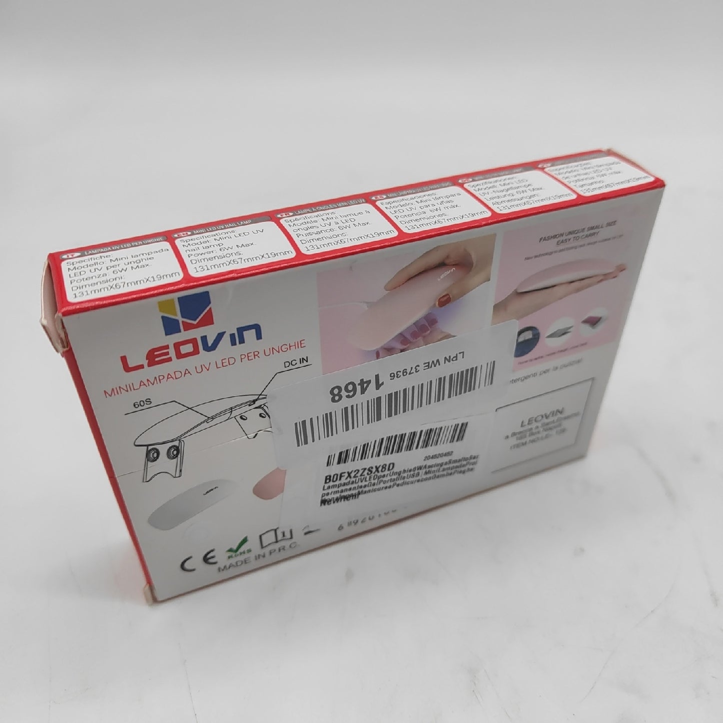 UV-LED-Lampe für Nägel 6 W Trocknet semipermanenten Nagellack und Gel Tragbar US