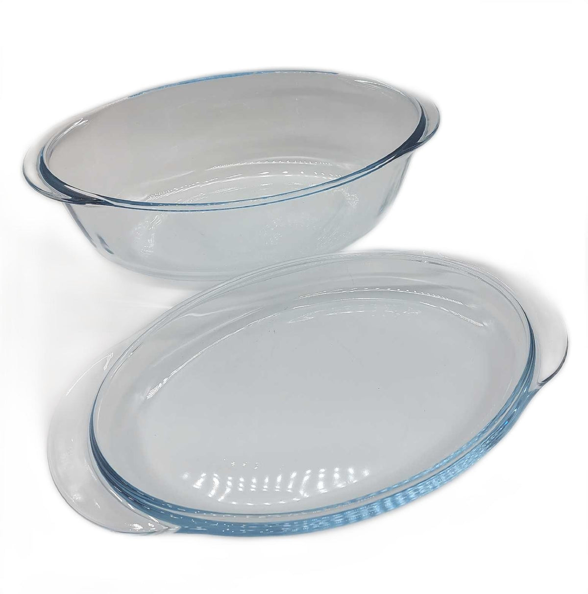 Pyrex Casserolle Kochgeschirr oval 33 x 20 x 13 cm transparente Glas