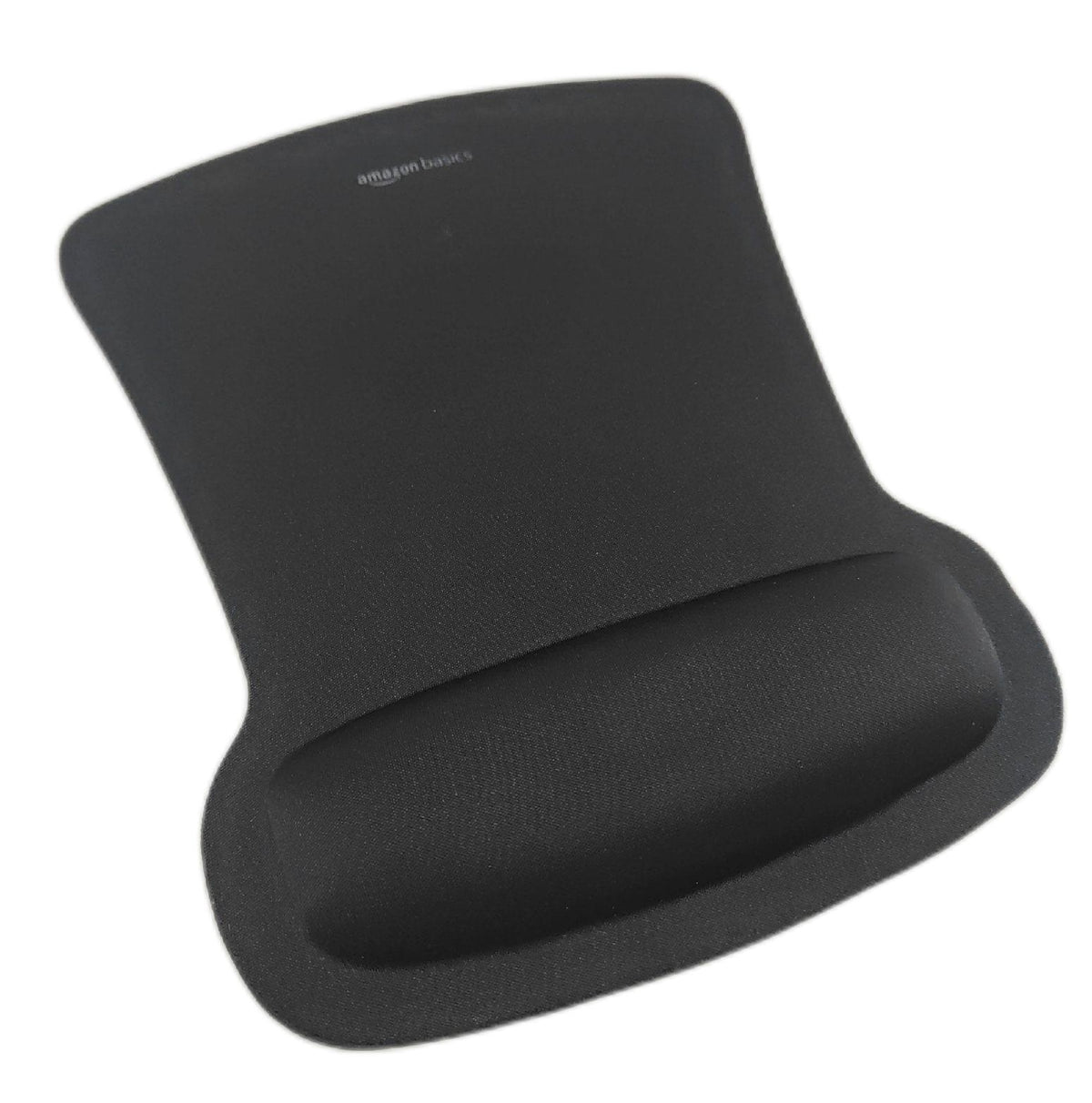 Amazon Basics Mauspad mit Gel-Handballenauflage Schwarz 20 x 25 cm unregelmäßig