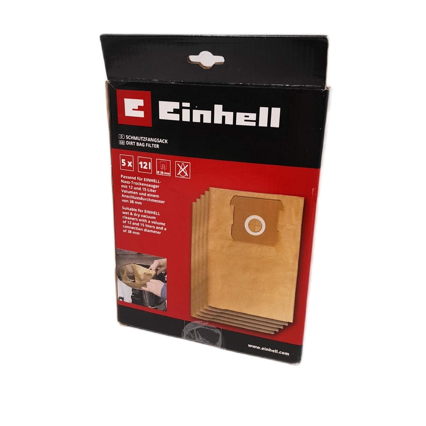 Einhell Schmutzfangsack Zubehör Nass Trockensauger 12 Liter Staub