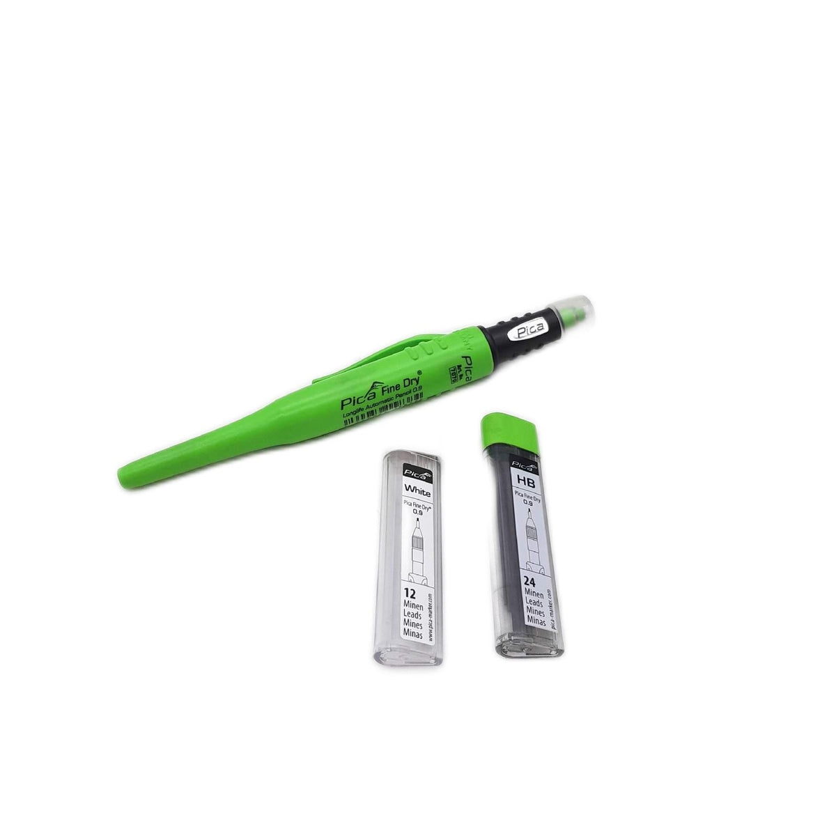 VASALAT Pica Tieflochmarker Fine Dry 0 9 mm Bleistift Bohrlochmarkierer mit 24 Ersatzminen HB