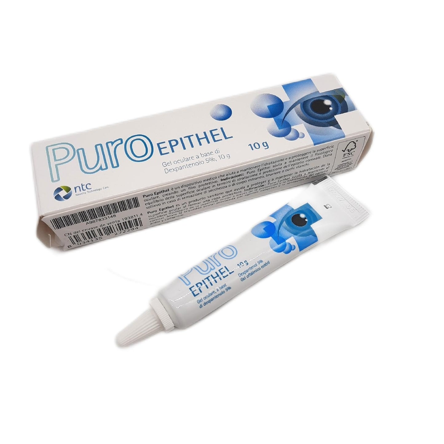 NTC Pharma Augengel Hautpflege Puro Epithel Befeuchtung und Regeneration für sensible