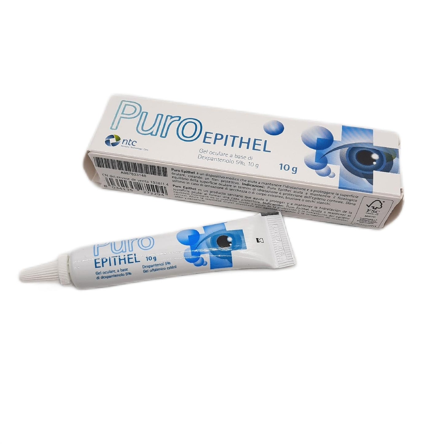 NTC Pharma Augengel Hautpflege Puro Epithel Befeuchtung und Regeneration für sensible