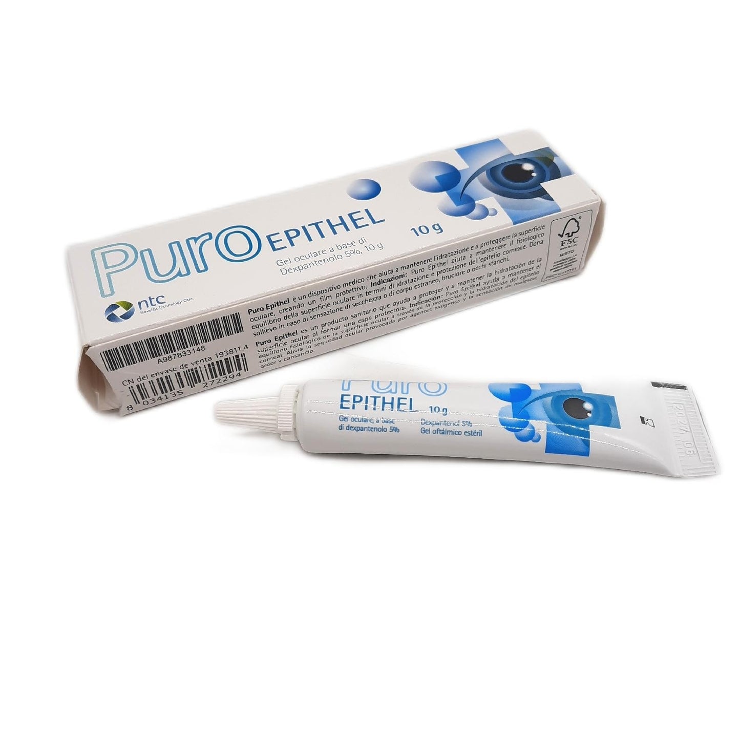 NTC Pharma Augengel Hautpflege Puro Epithel Befeuchtung und Regeneration für sensible