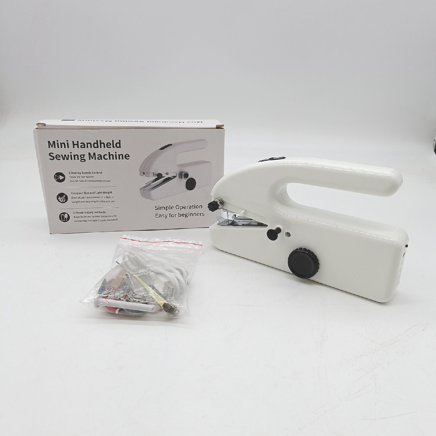 Mini Nähmaschine Handnähmaschine Nähzubehör Wiederaufladbar Praktisch Für Anfänger