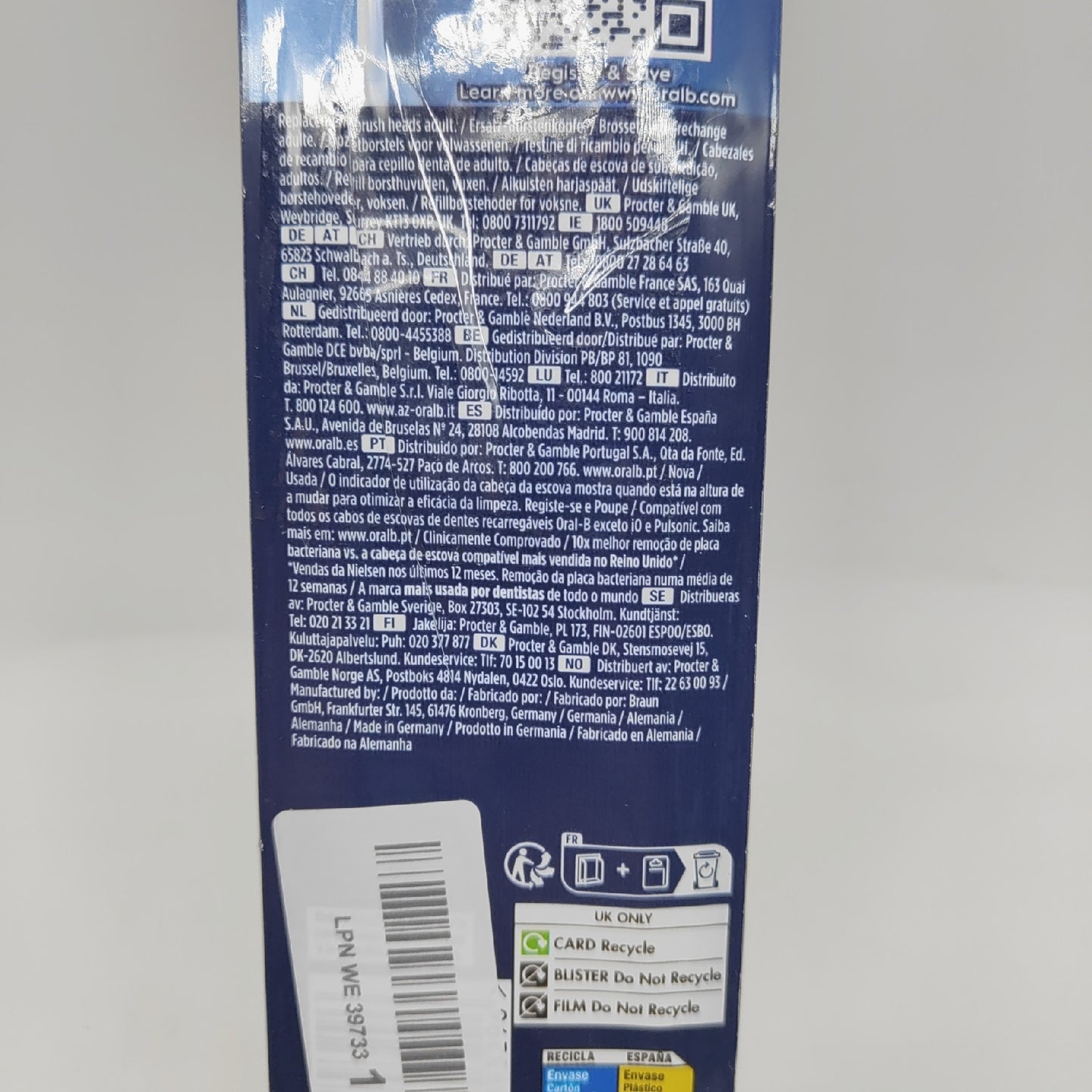 Oral B Zahnbürstenköpfe Mundpflege Pro CrossAction Ersatz für optimale Reinigung