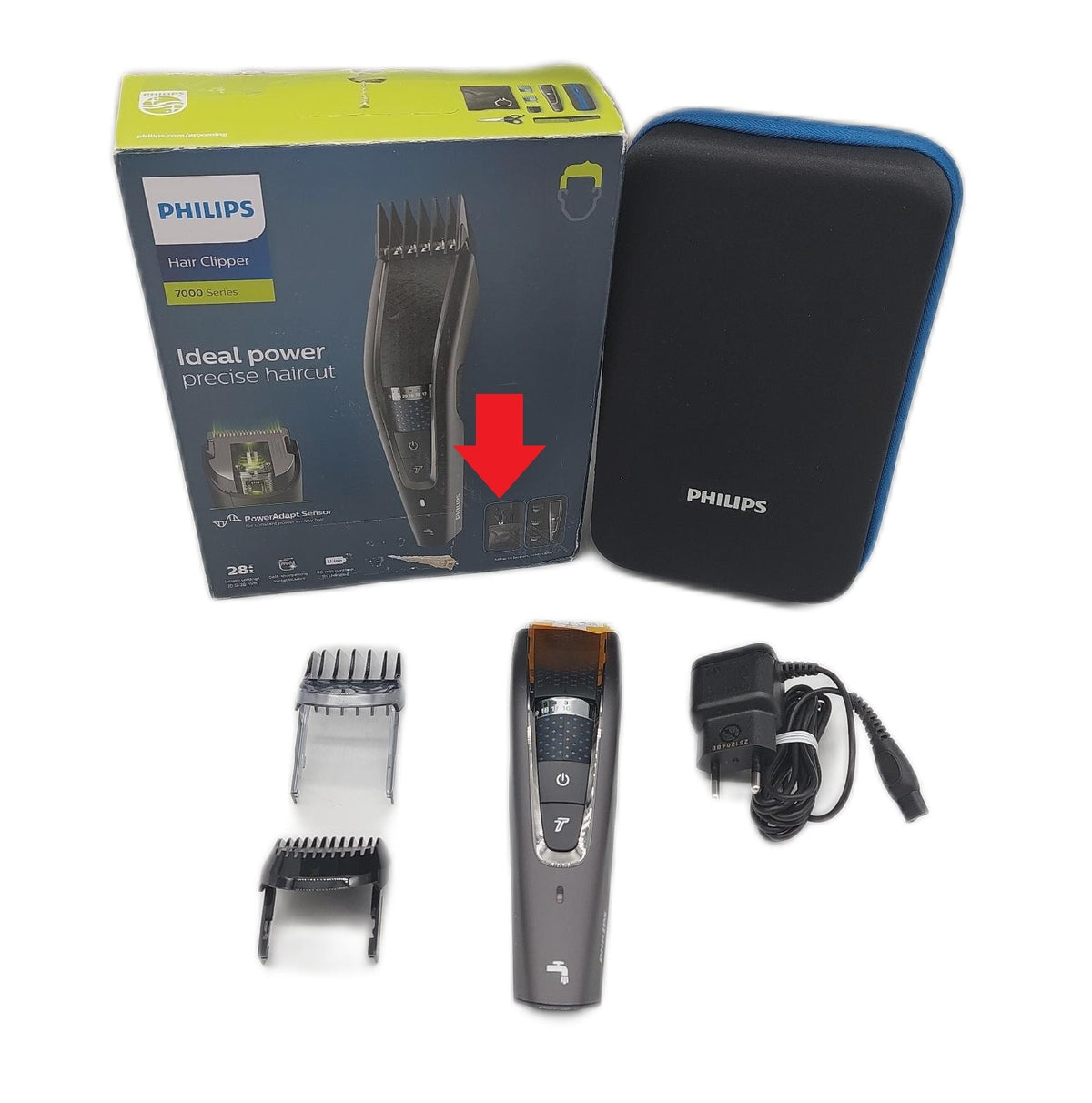 Philips HC765015 Haarschneidemaschine Serie 7000 28 Längenz- Unvollständig-Schere,Kamm fehlt