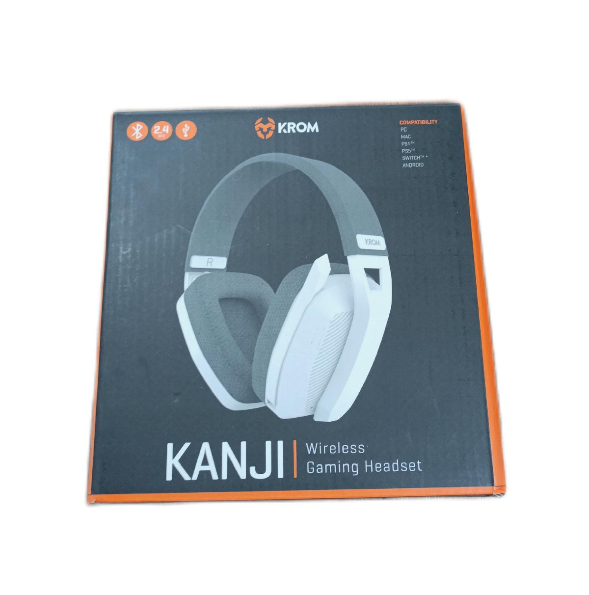 Krom KANJI Kabelloses Gaming Headset Bluetooth 53 USB 40 mm Treiber Mikrofon Weiß