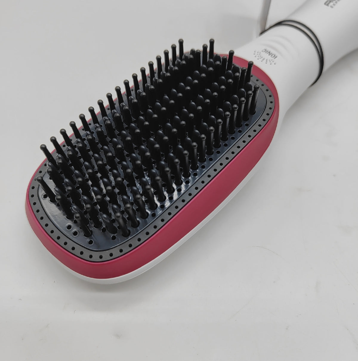 Rowenta Express Glättungsbürste 2 in 1 Warmluftbürste 900 Watt Ionenfunktion Weiß Rosa