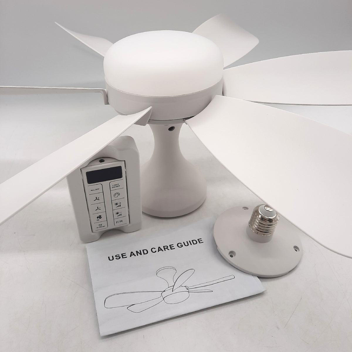 Ventilador de Casquillo con Luz LED Ventilador de Techo con Base E27 5  - Defekt
