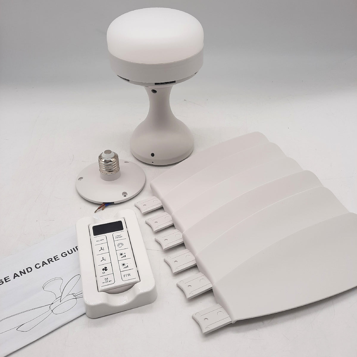 Ventilador de Casquillo con Luz LED Ventilador de Techo con Base E27 5  - Defekt