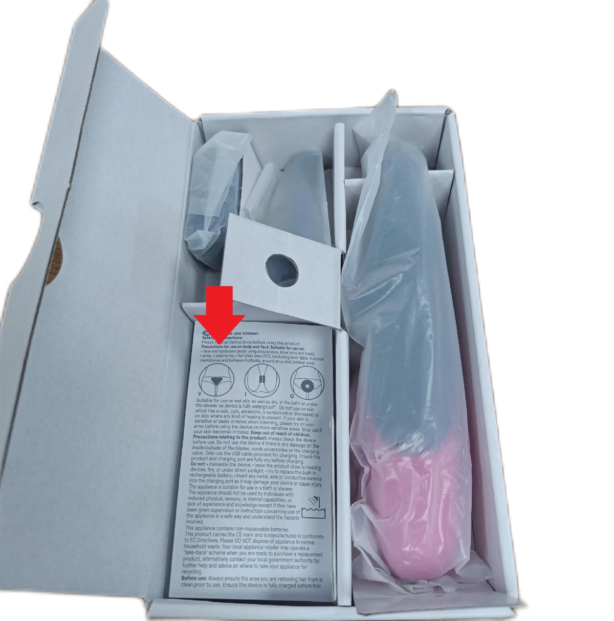 Veet Expert Intimate Trimmer Gesicht Augenbrauen Intimbereich ohne Ladegerät