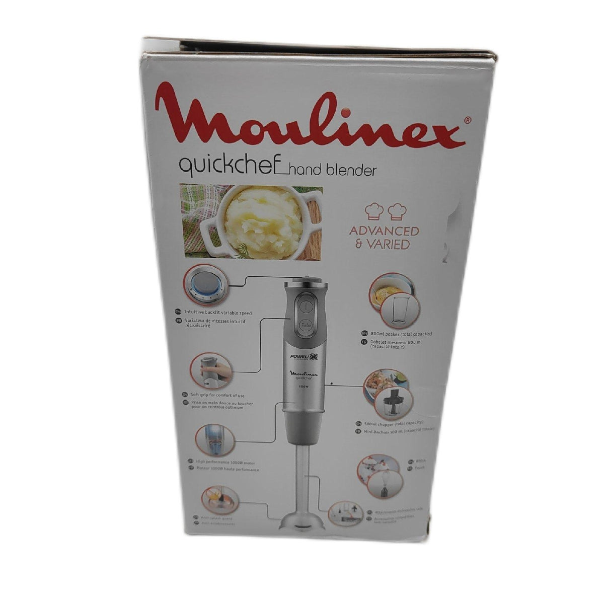 Moulinex Stabmixer Küchengeräte Quickchef Edelstahl Zubehörteile Schnell und praktisch