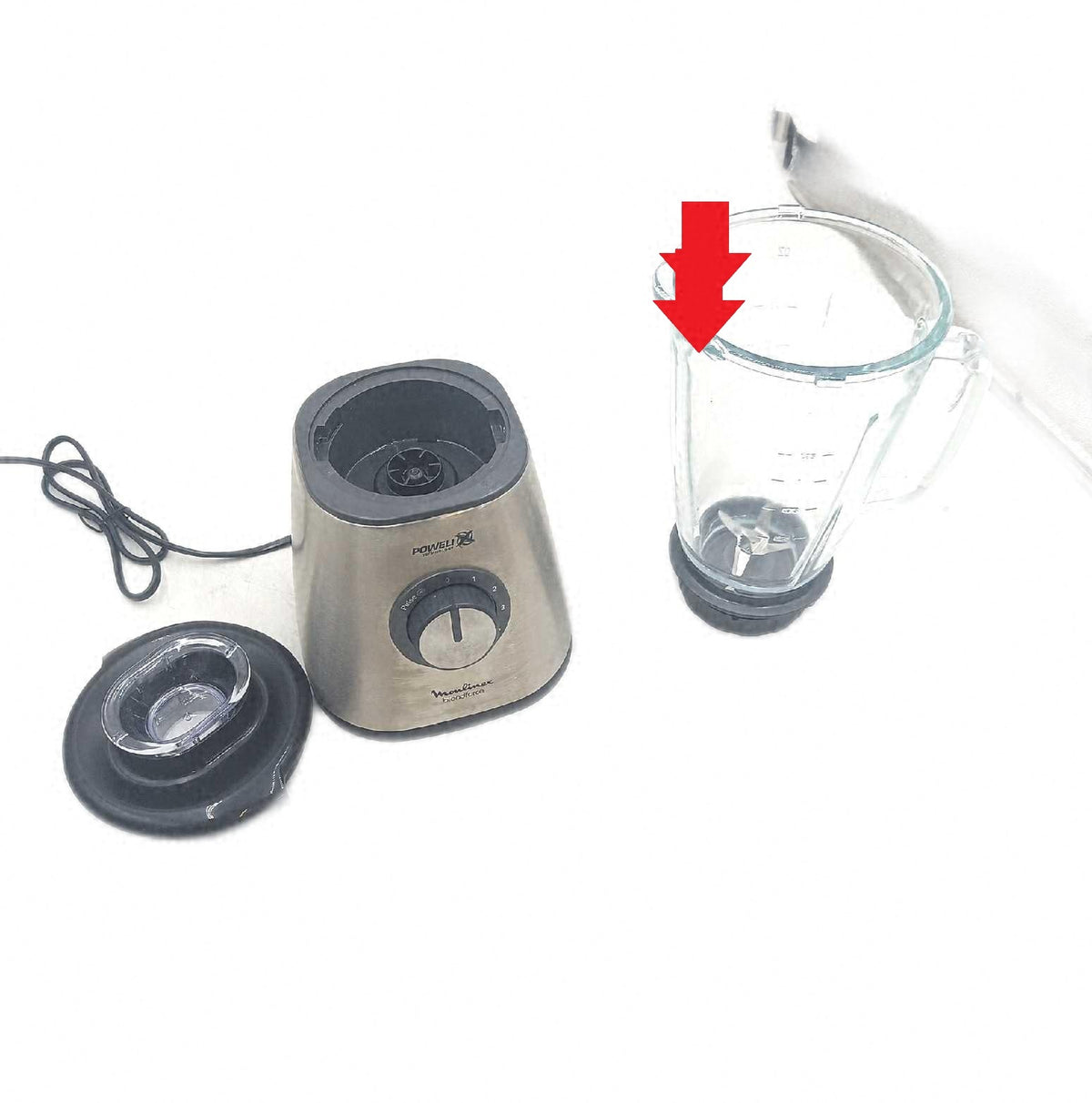 Moulinex Standmixer Blendforce Basis Metall Edelstahl 800 W 5 Blender Mixer mit Glasbruch
