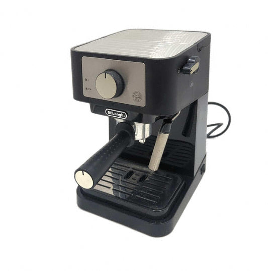DeLonghi Espressomaschine Siebträgermaschine Schwarz Silber mit Gebrauchsspuren Gehäuse Kratzer