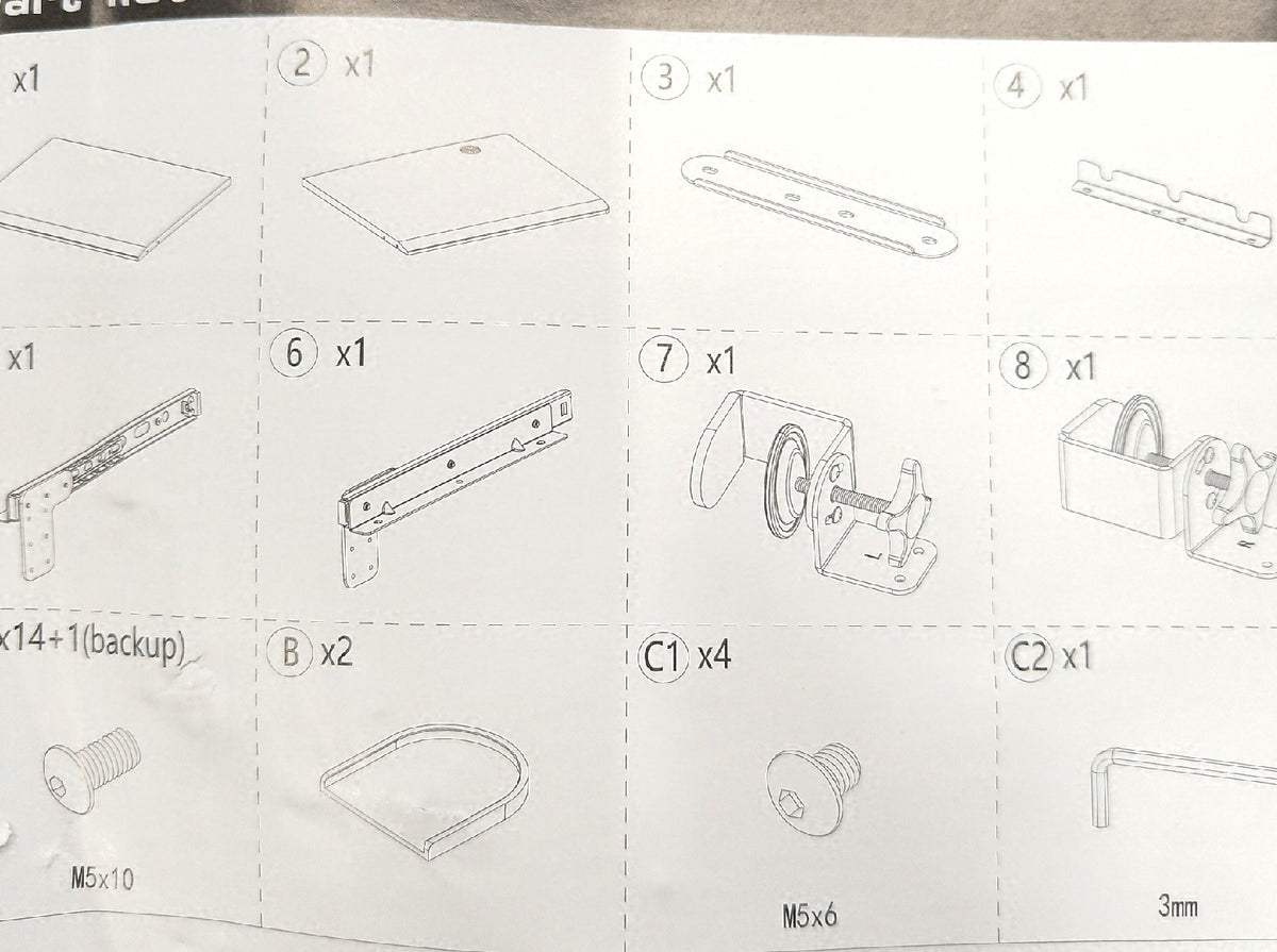 AX WABER Tastaturablage Unter dem Schreibtisch Ausziehbar mit C Klemme Großformat