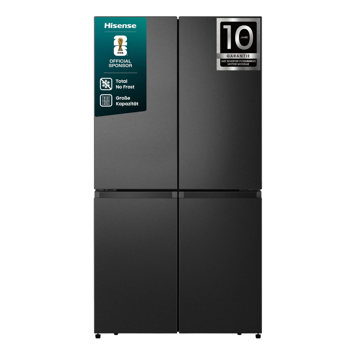 HISENSE Multi Door RQ758N4SAFE, 179 cm, schwarzes Edelstahl