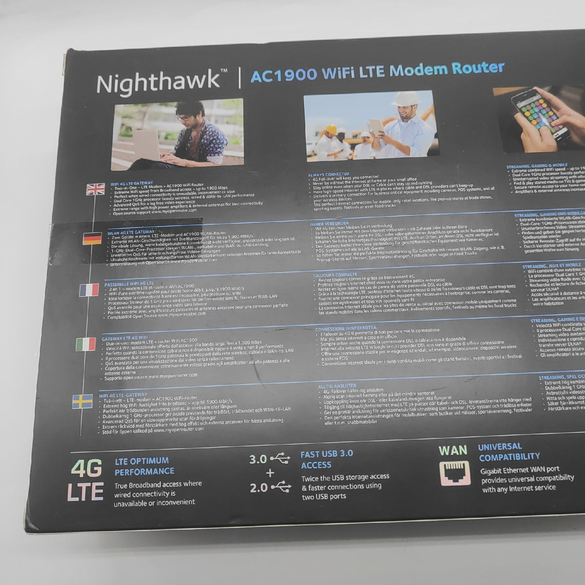 Netgear Nighthawk AC1900 LTE Modem Router USB SIM Defekt rote Power LED le