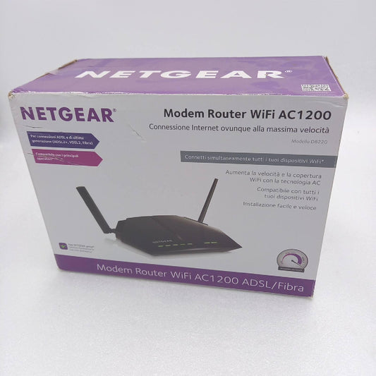 Netgear Modem Router Netzwerk Heimnetzwerke Dual Band VDSL ADSL Glasfaser 4 GB Ports Italienisch