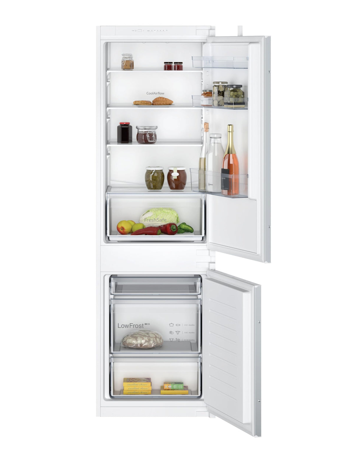NEFF Einbaukühlgefrierkombi N 30 KI5861SE0, 177,2 cm, weiß