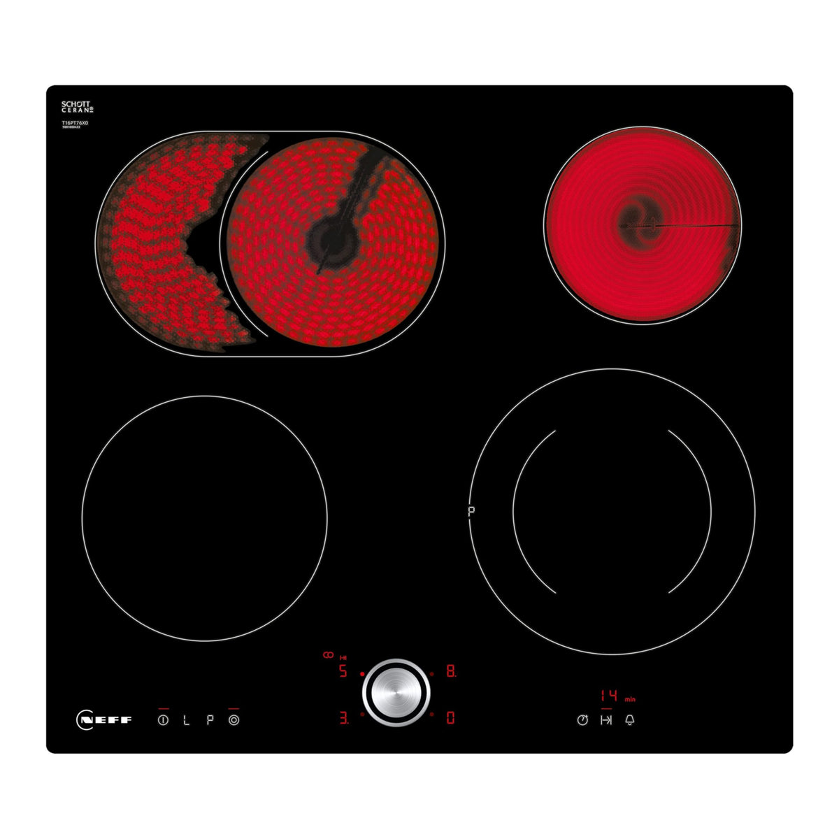 NEFF Elektro-Kochfeld N 70 T16PT76X0, schwarz