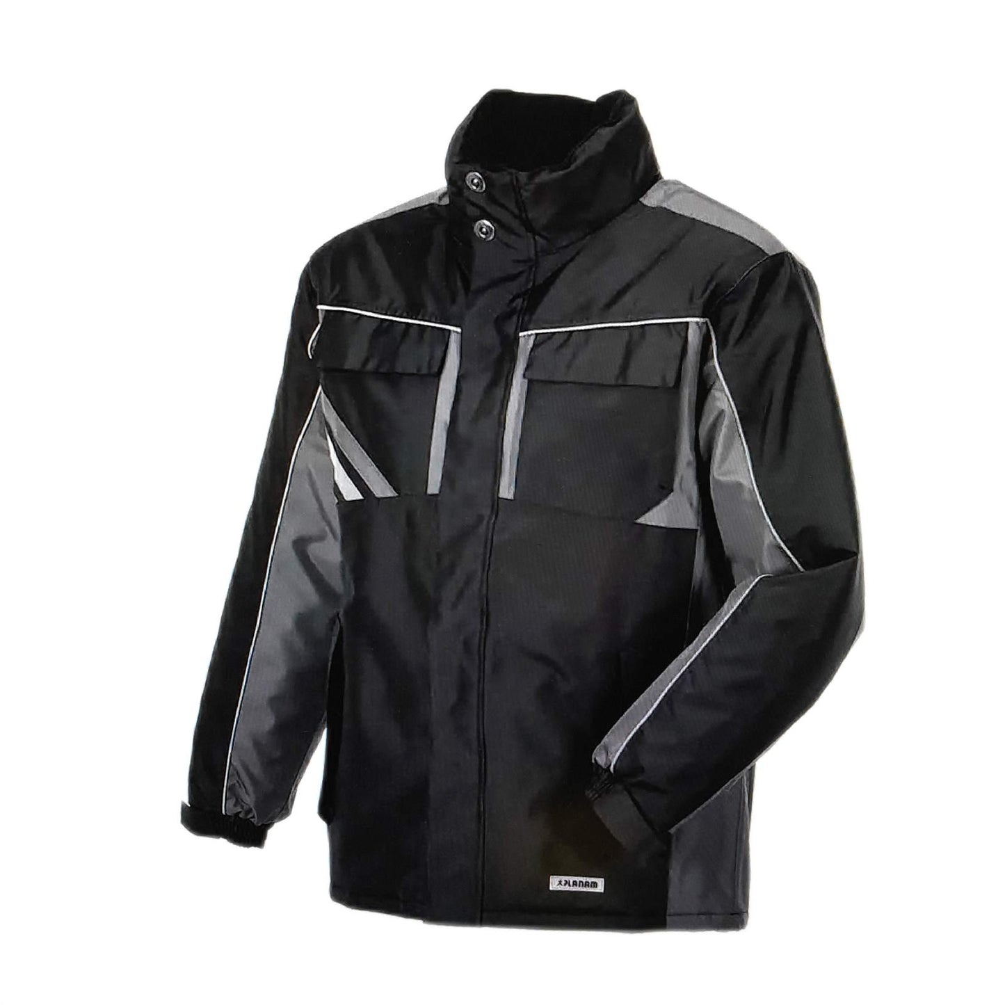 Planam Winterjacke Arbeitsbekleidung Highline Schwarz Schiefer Zink Größe XS wärm
