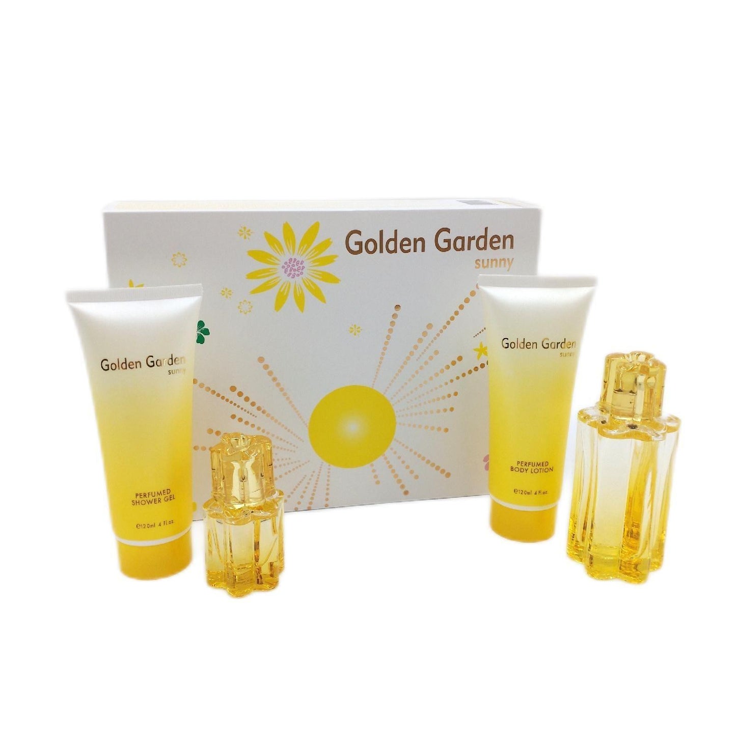 Golden Garden Sunny Geschenkset Eau de Parfum 100 + 30 ml, Shower Gel und Body lotion