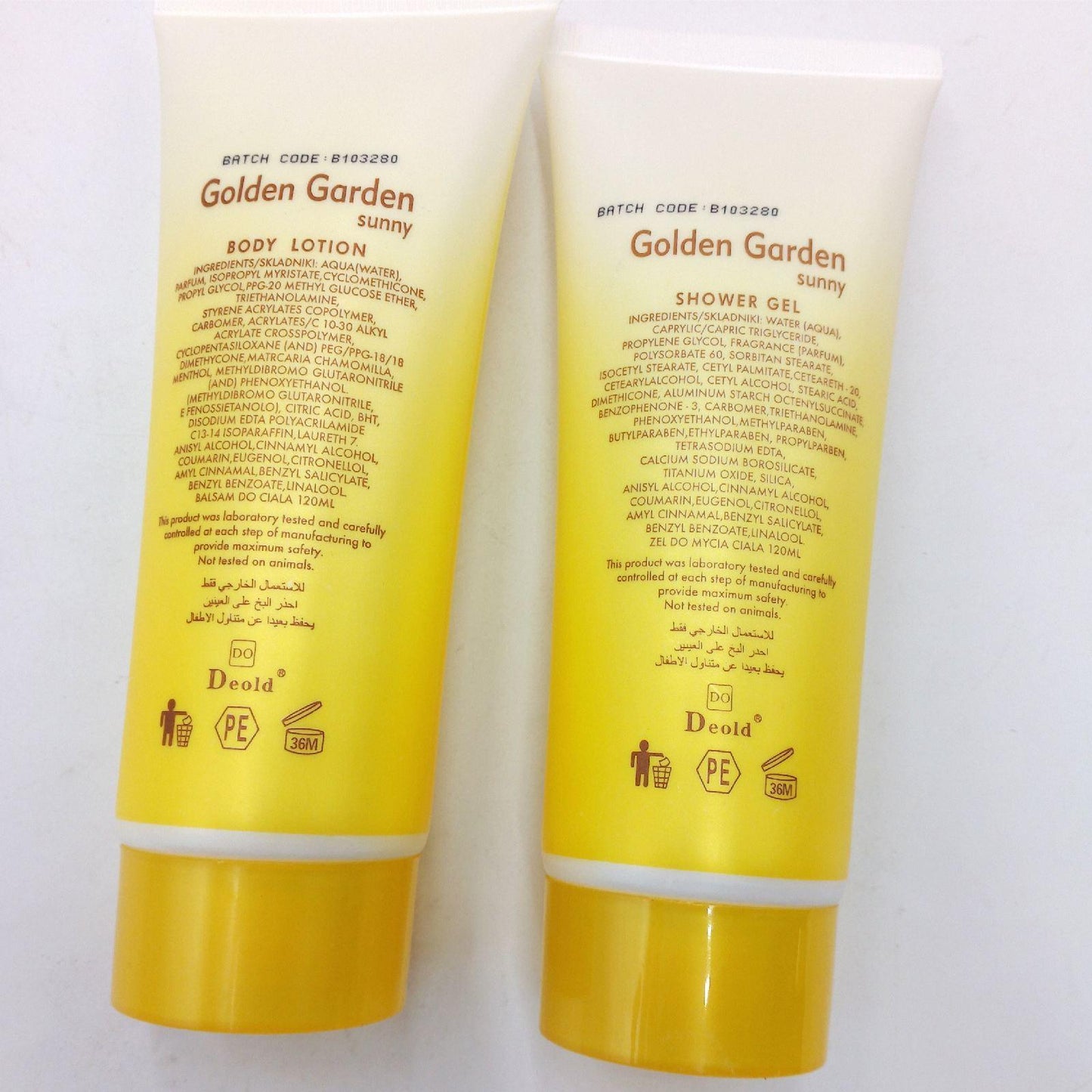 Golden Garden Sunny Geschenkset Eau de Parfum 100 + 30 ml, Shower Gel und Body lotion