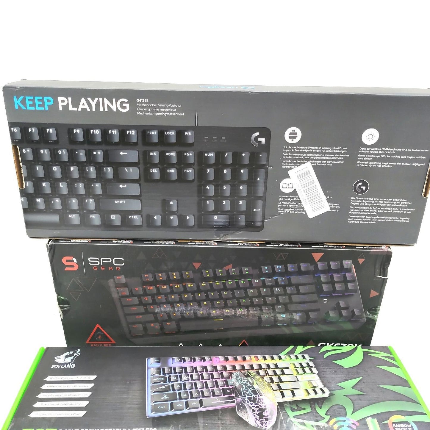 C D E Ware Tastaturen QWERTY Layout Kunden Retouren Rückläufer; Tastaturen hohe Qualität schnelle Verarbeitung; ergonomisches Design optimal für Büro- und Heimanwendung