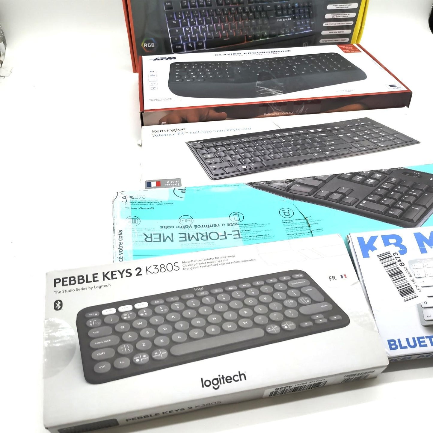 C D E Ware Tastaturen AZERTY Layout Französiche X Kunden Retouren Rückläufer 10 ;Logitech Tastaturen Wireless Ergonomisch Ergänzungsfunktion