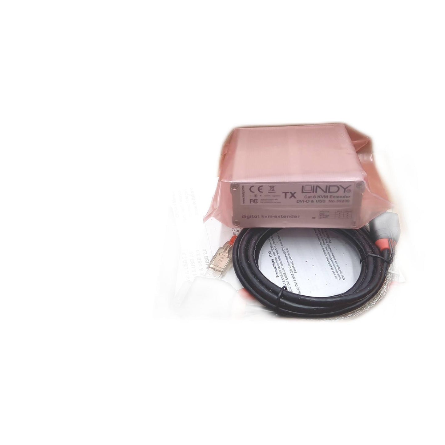LINDY KVM Extender Signalübertragung Computerzubehör 39200 130m Cat 6 DVI D Single Link USB 2 0