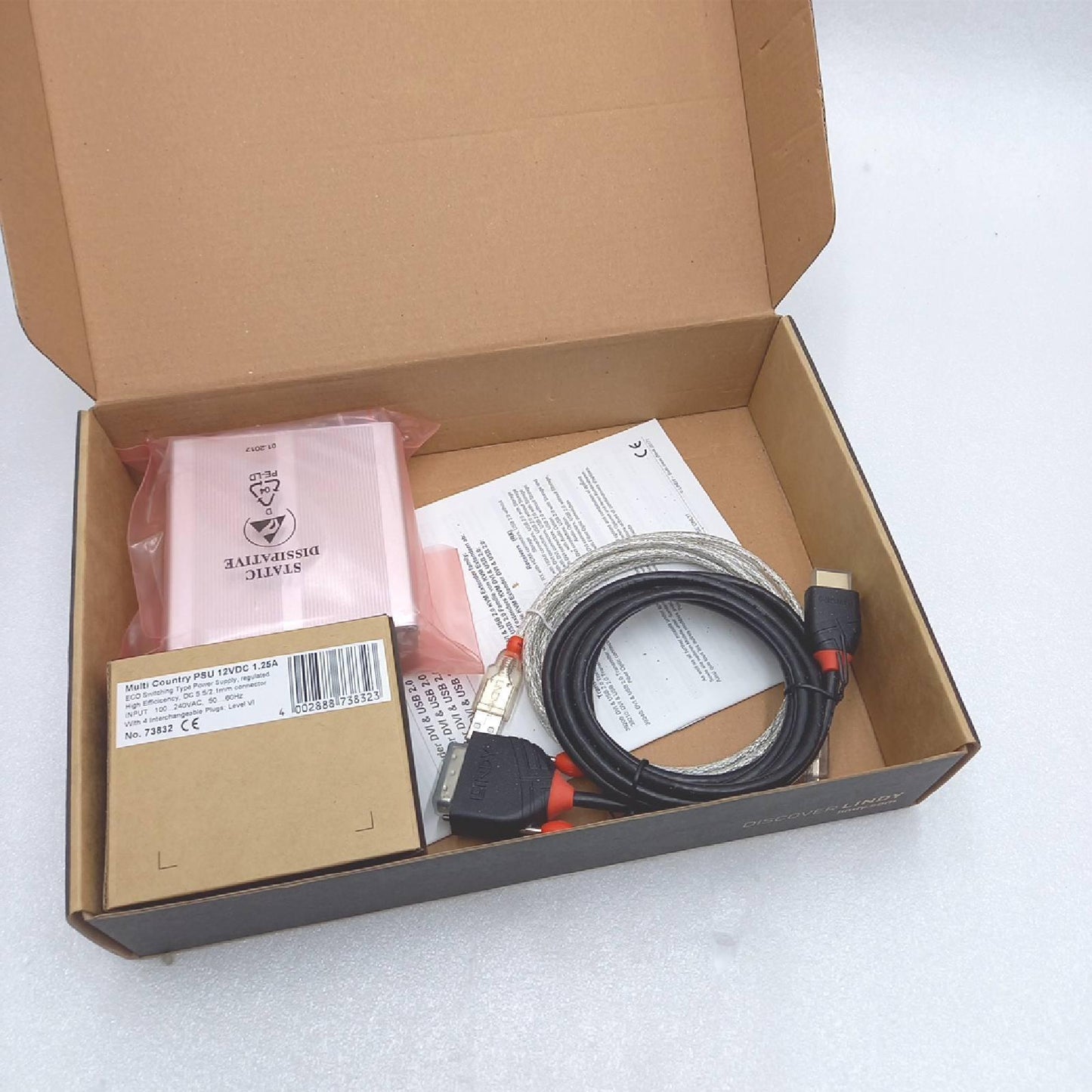 LINDY KVM Extender Signalübertragung Computerzubehör 39200 130m Cat 6 DVI D Single Link USB 2 0