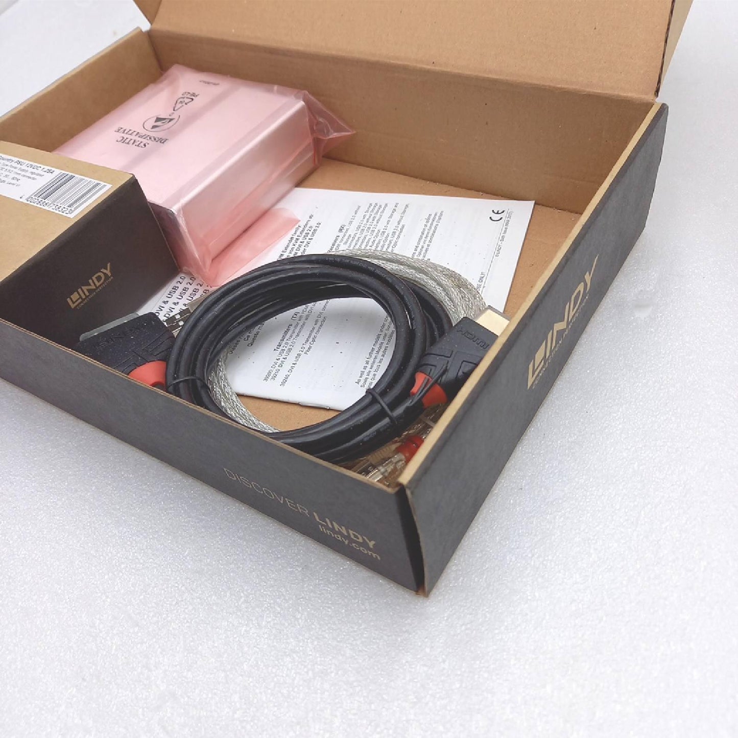 LINDY KVM Extender Signalübertragung Computerzubehör 39200 130m Cat 6 DVI D Single Link USB 2 0