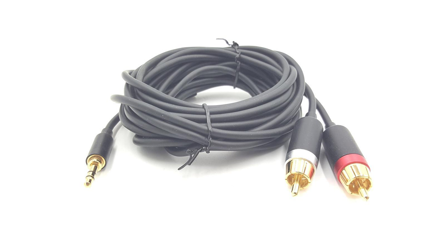 Amazon Basics Audiokabel Kabelverlängerung 35 mm Auxiliary Klinkenstecker auf RCA
