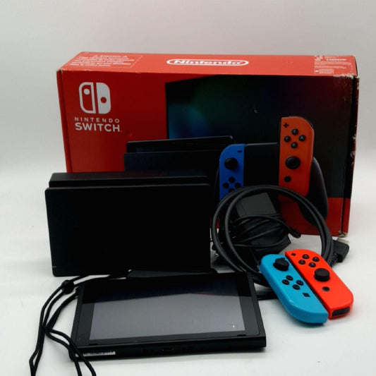 Nintendo Switch Konsole Spielekonsolen Neon Rot Neon Blau Gaming Entertainment Station