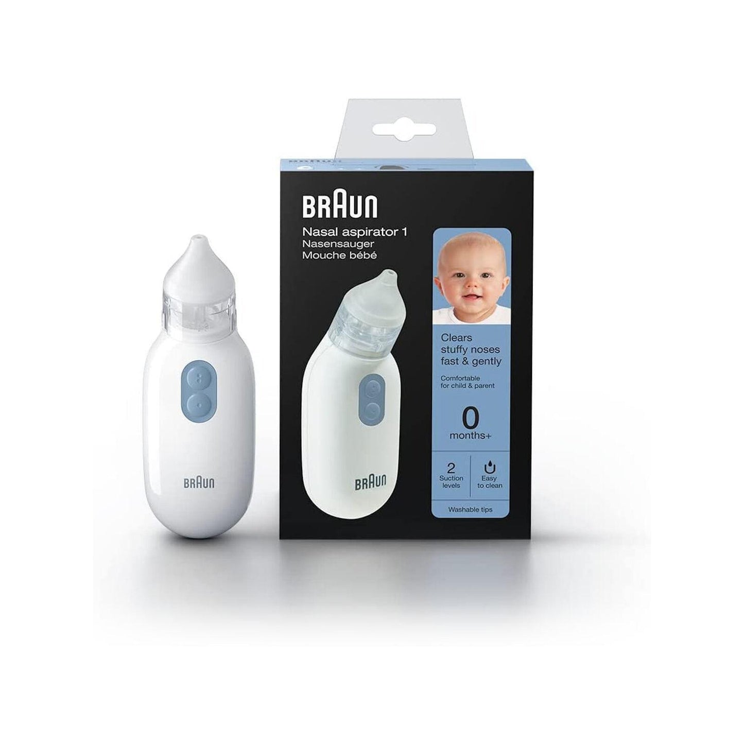 Braun Nasensauger 1 BNA100EU Elektrisches Nasenreiniger für Babys und Kinder Sanft Medical Befreiung
