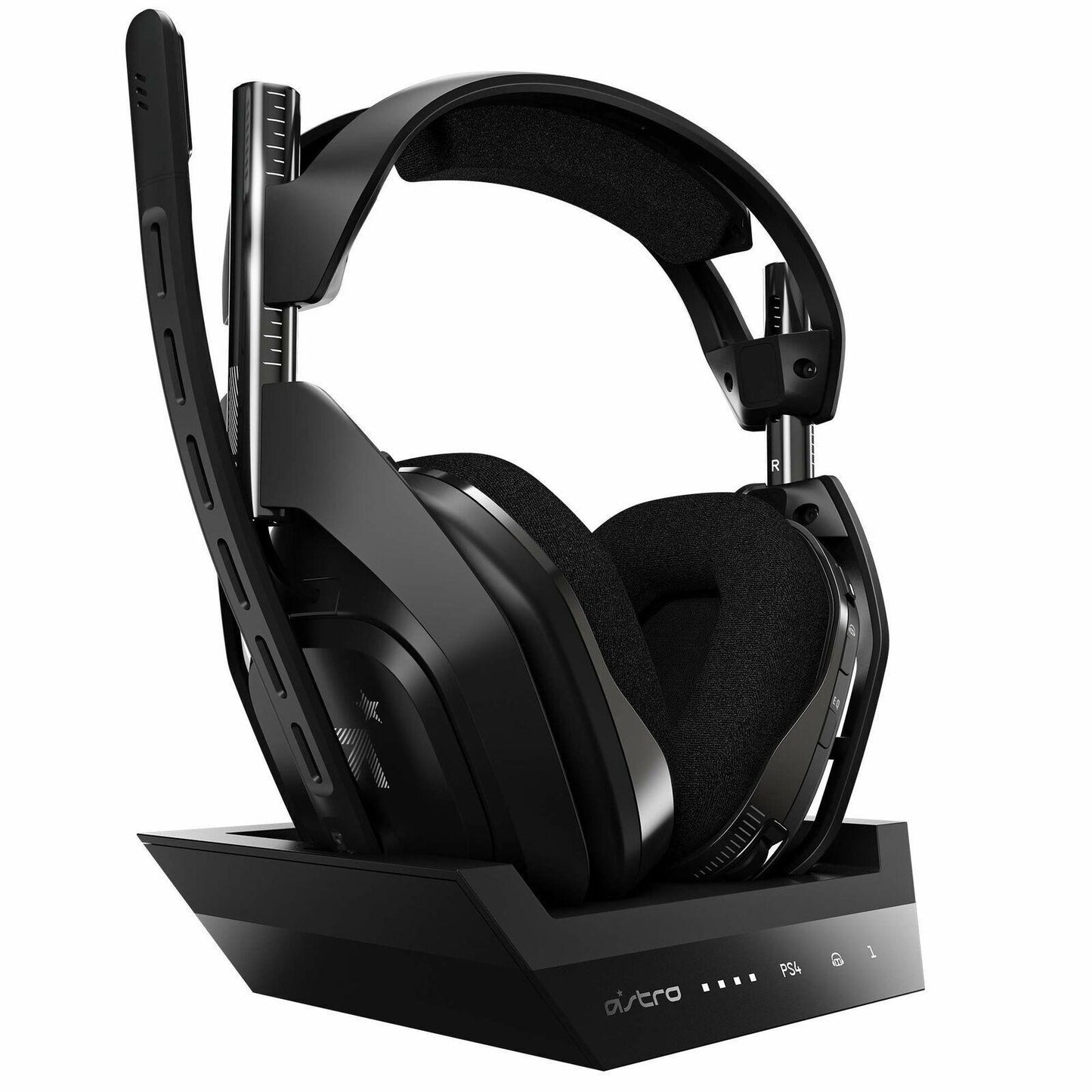 ASTRO Gaming A50 Wireless Headset Gaming Ladestation Generation Dolby Gaming Sound Stimme 24 GHz Verbindung PS5 HDMI Adapter erforderlich PS4 PC Mac Schwarz